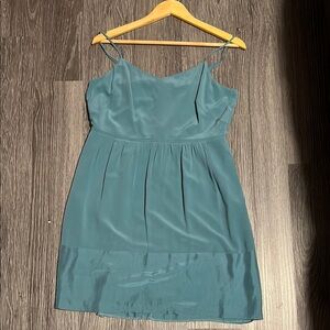 Elegant Teal Spaghetti Strap Dress